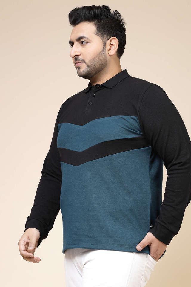 color block cotton polo mens t-shirt