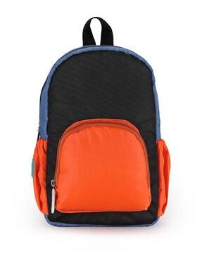 color-block zip closure travel backpack-11 inch