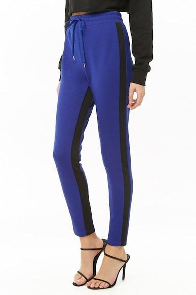 color blocked ankle length pants