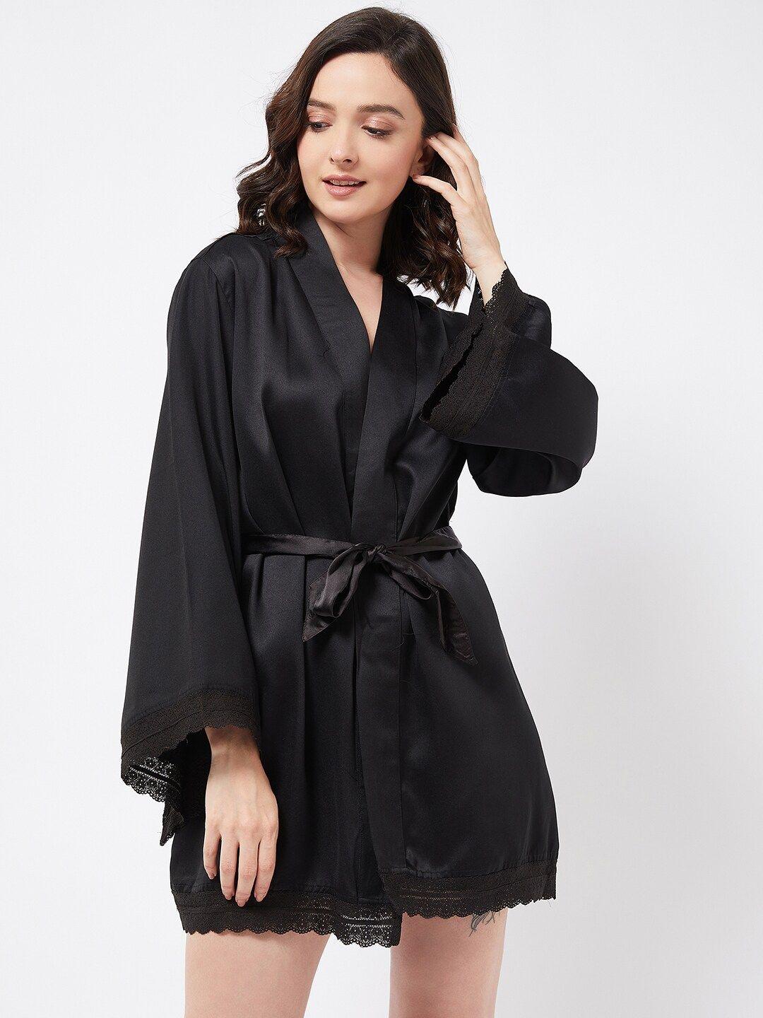 color capital bell sleeves satin bath robe