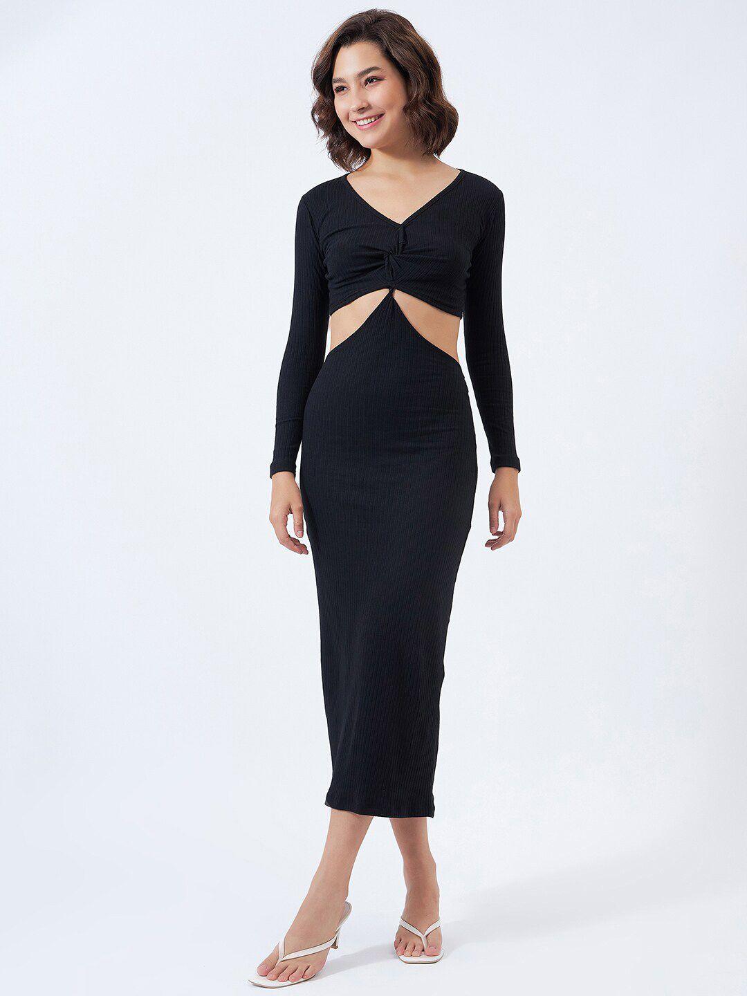 color capital black maxi midi dress