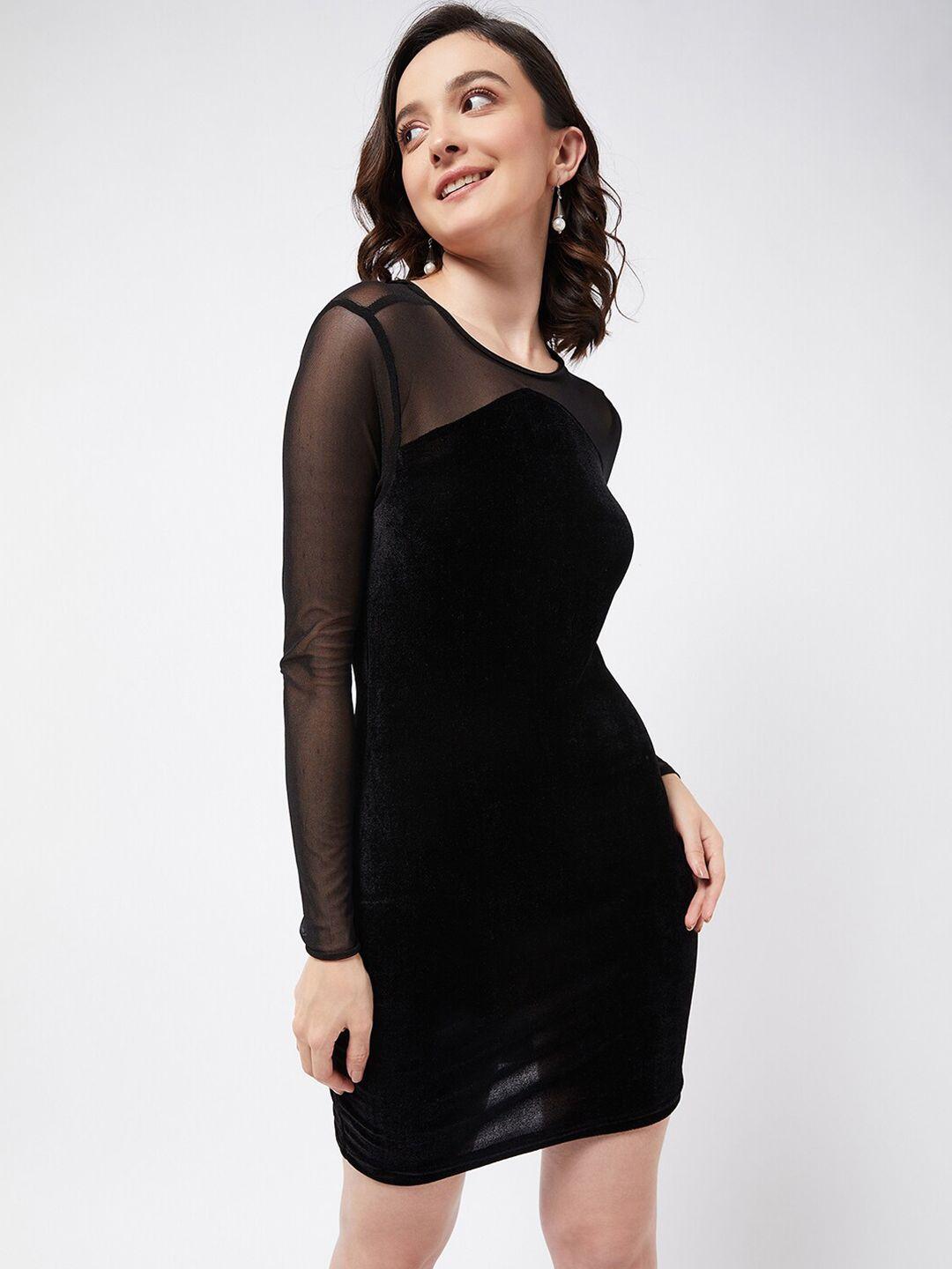 color capital black velvet dress