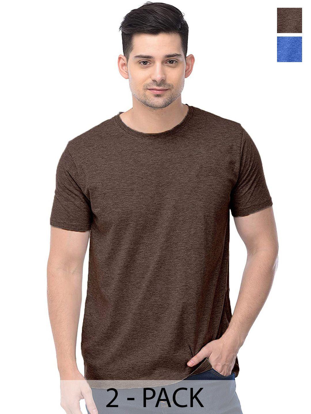 color capital unisex pack of 2 round neck casual cotton t-shirts