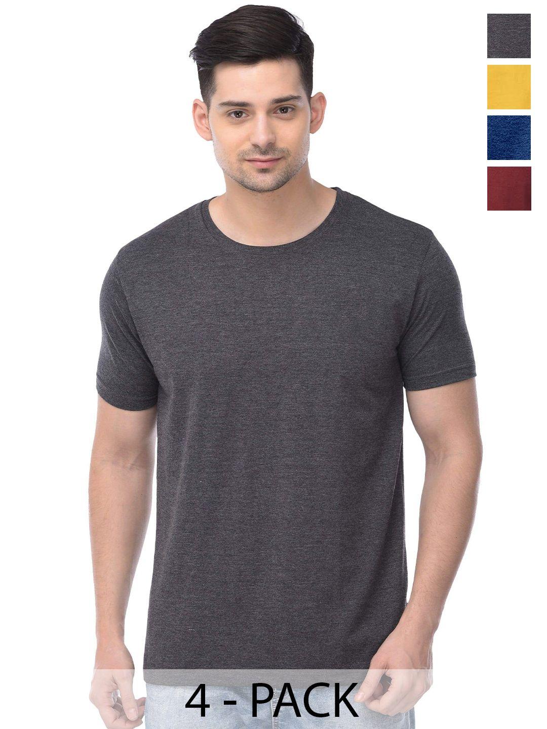 color capital unisex pack of 4 cotton t-shirt