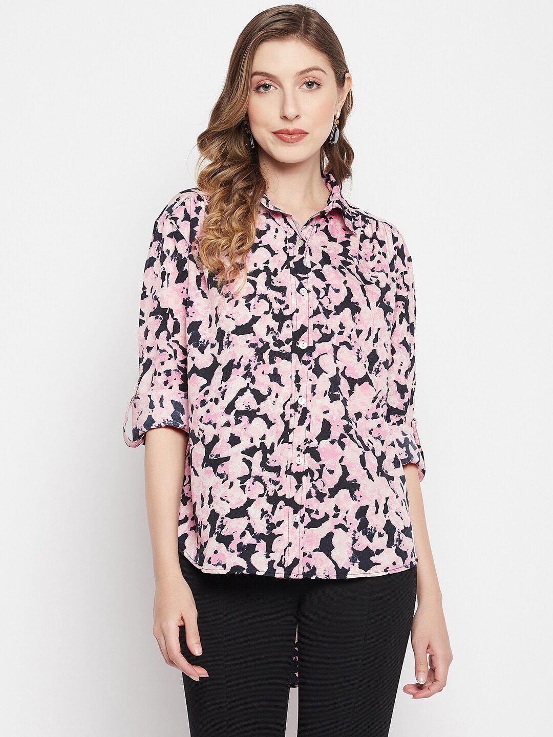 color cocktail women floral printed crepe casual shirt