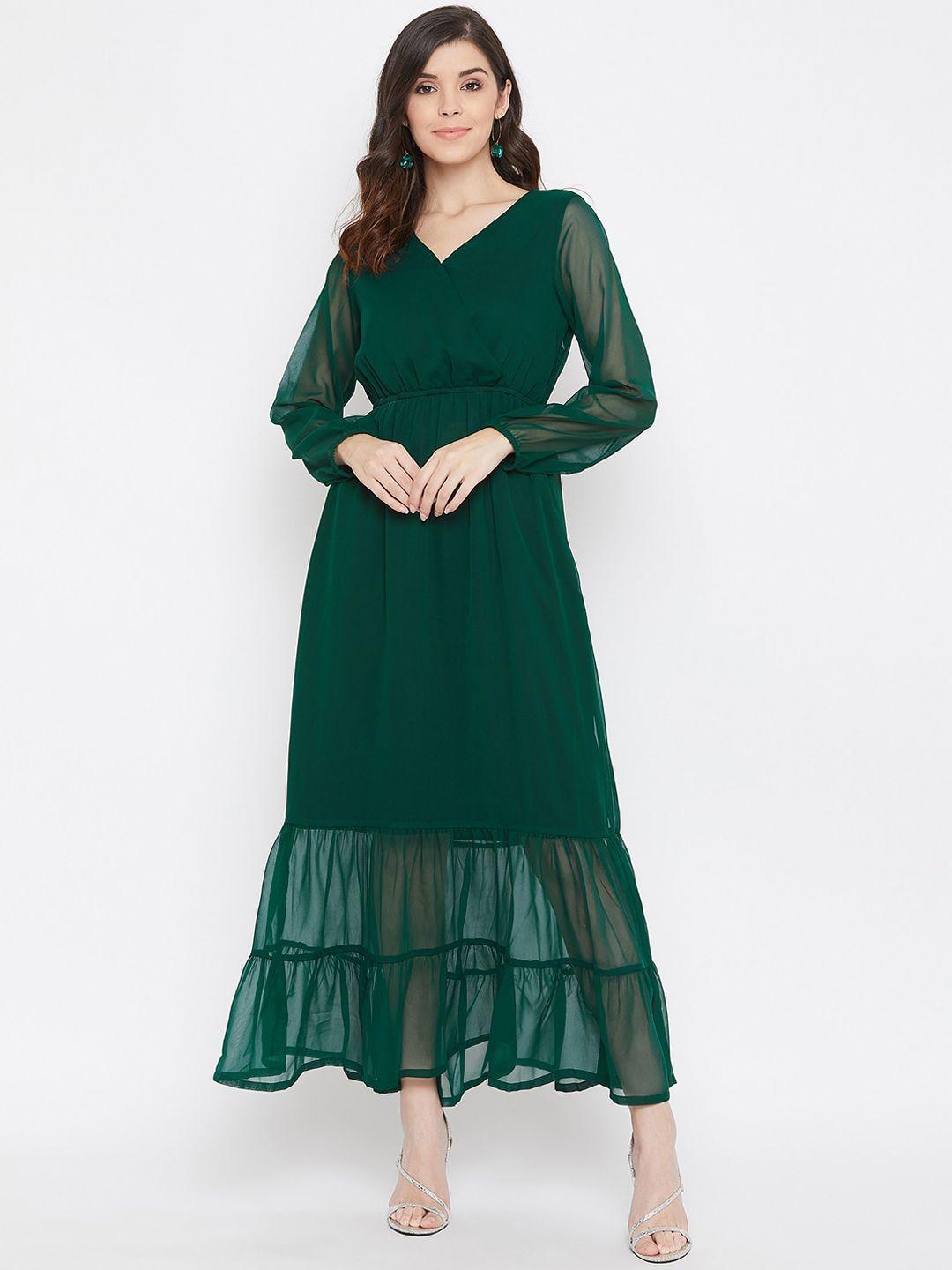color cocktail women green solid maxi dress