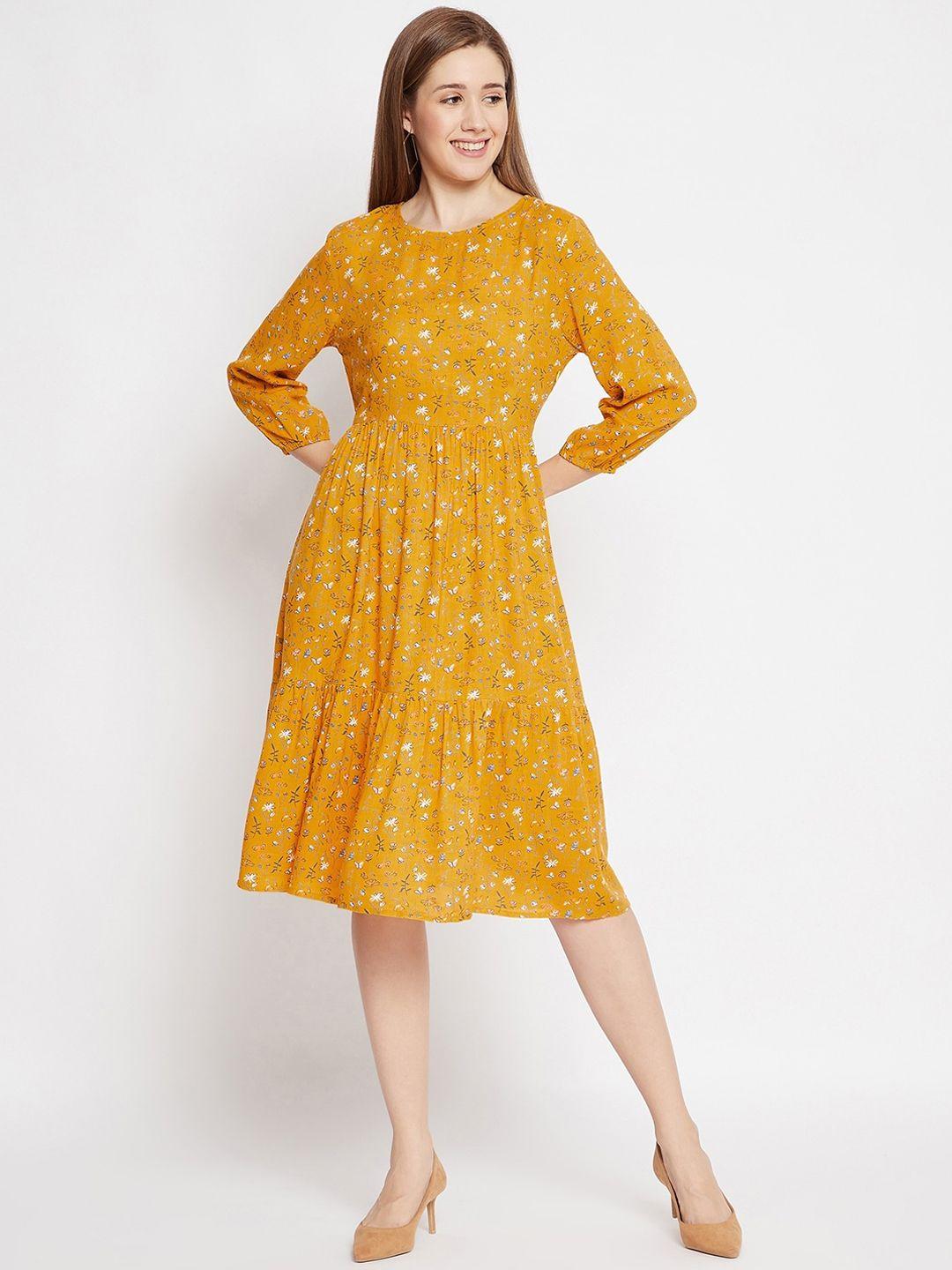 color cocktail yellow floral dress