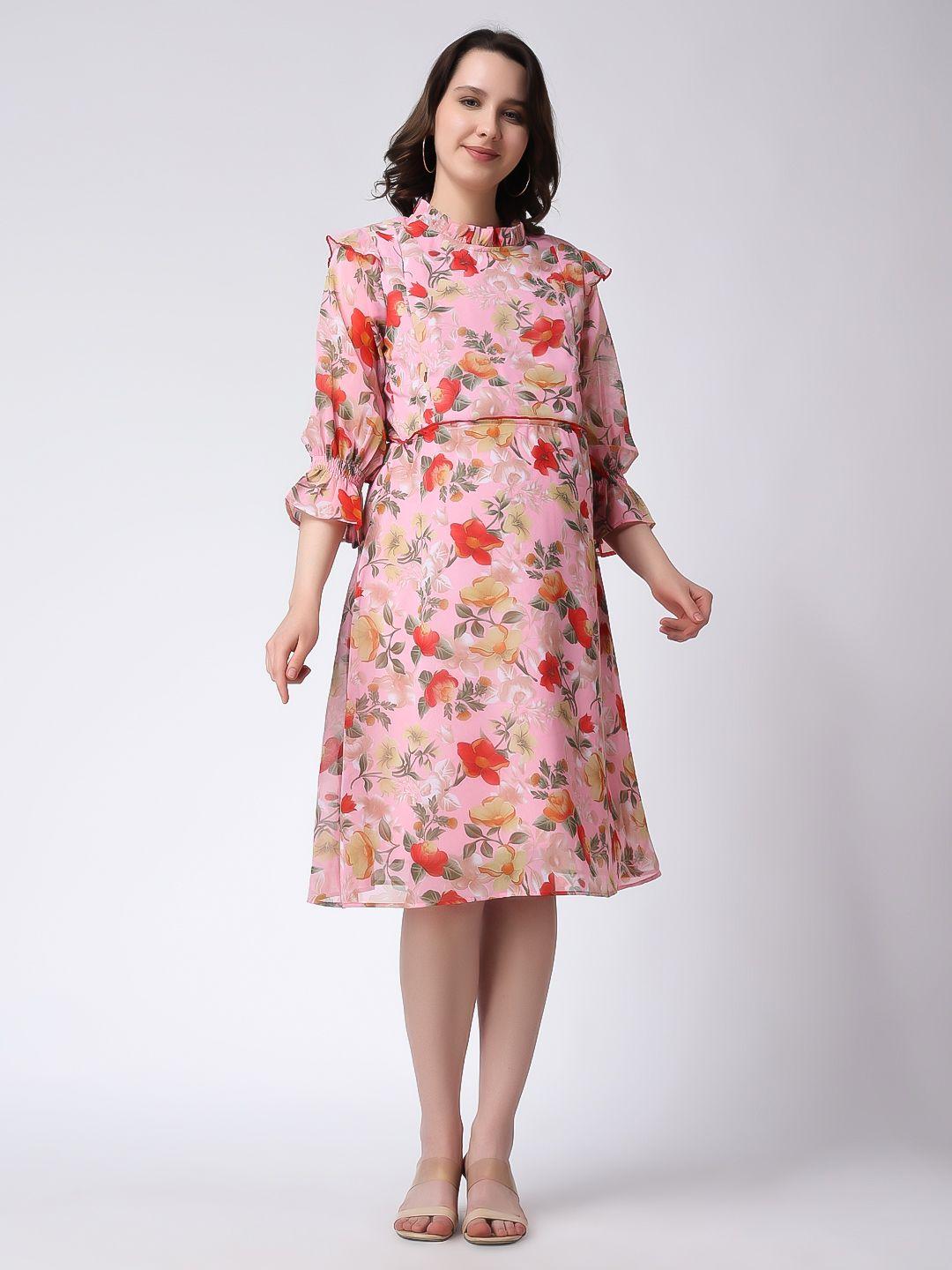 color studio floral printed maternity nightdress