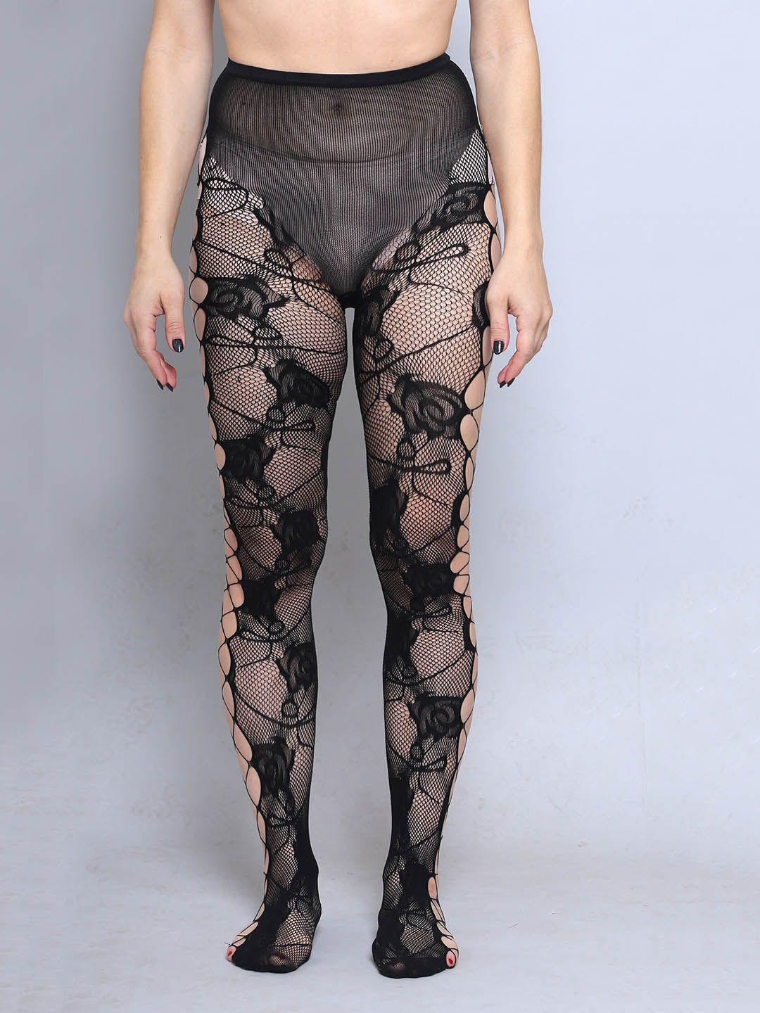 color style self-design sheer pantyhose stockings