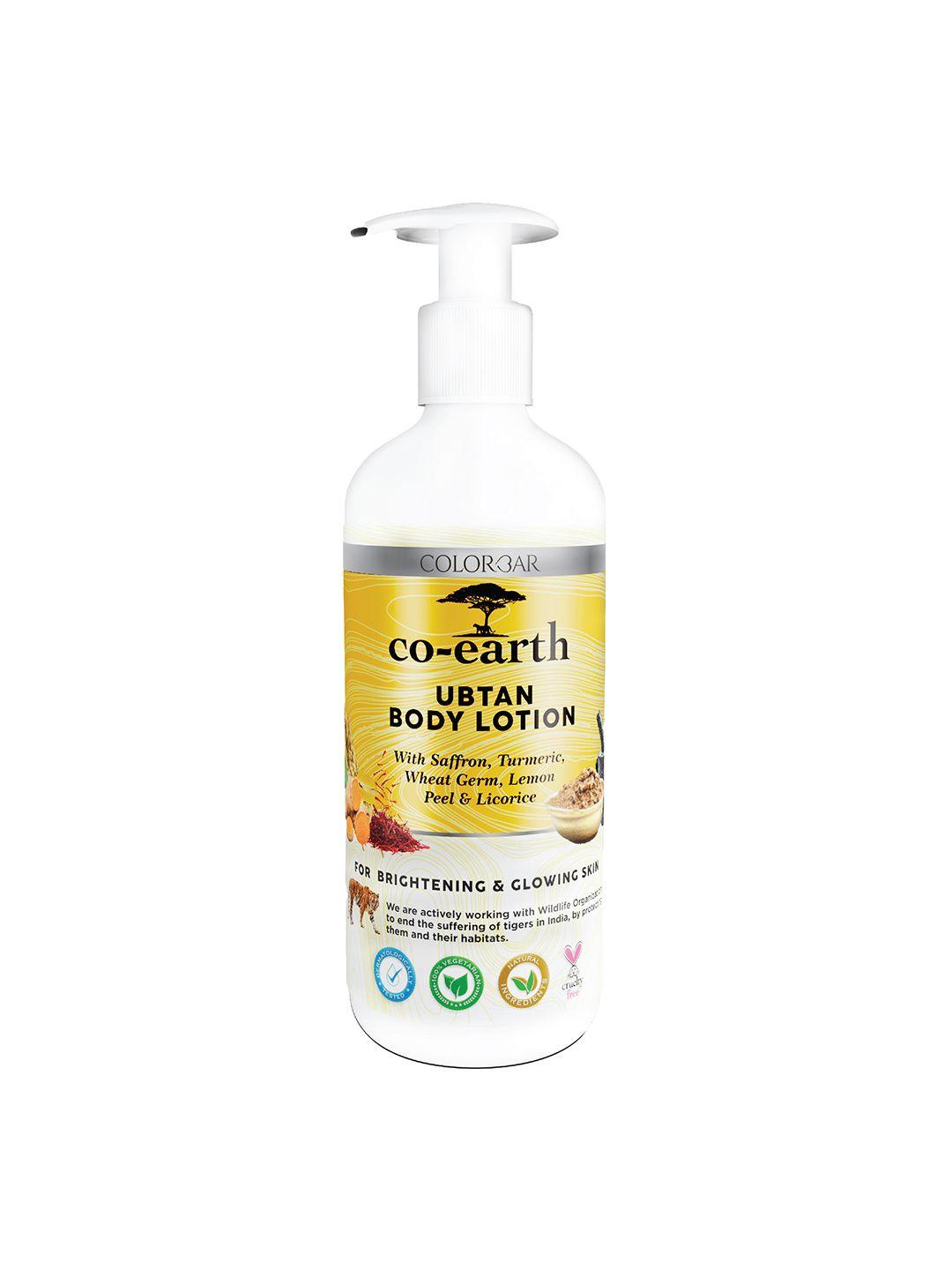 colorbar co-earth ubtan body lotion with saffron & turmeric - 200 ml