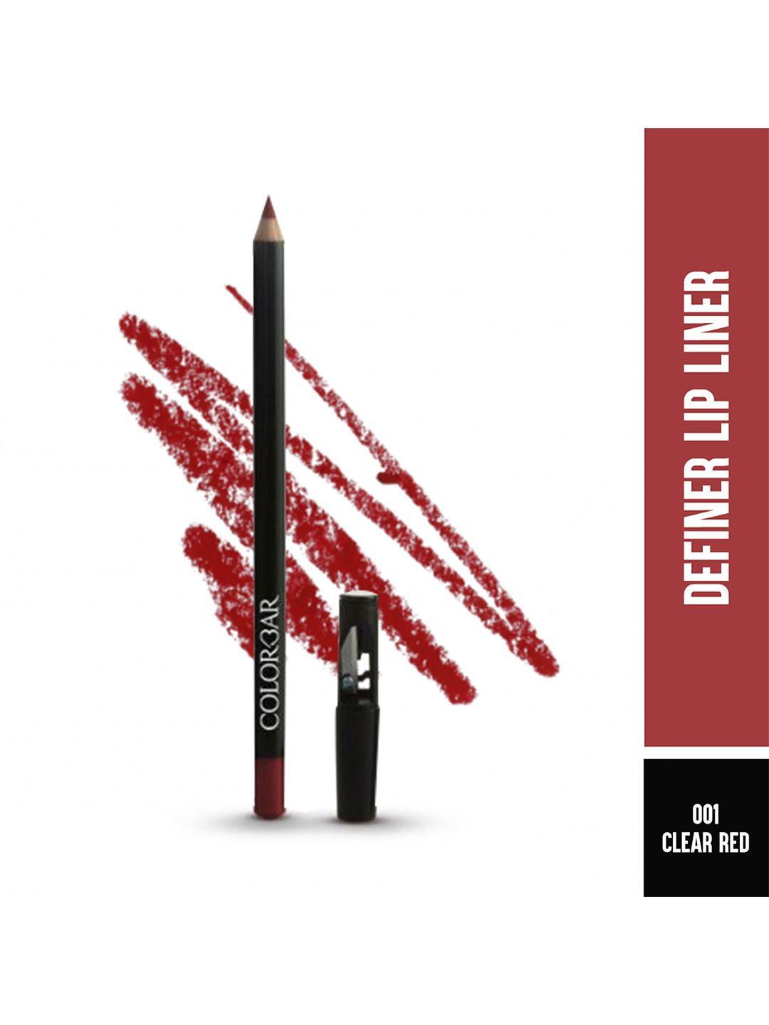 colorbar definer lip liner pencil with sharpener 1.45 g - clear red 001