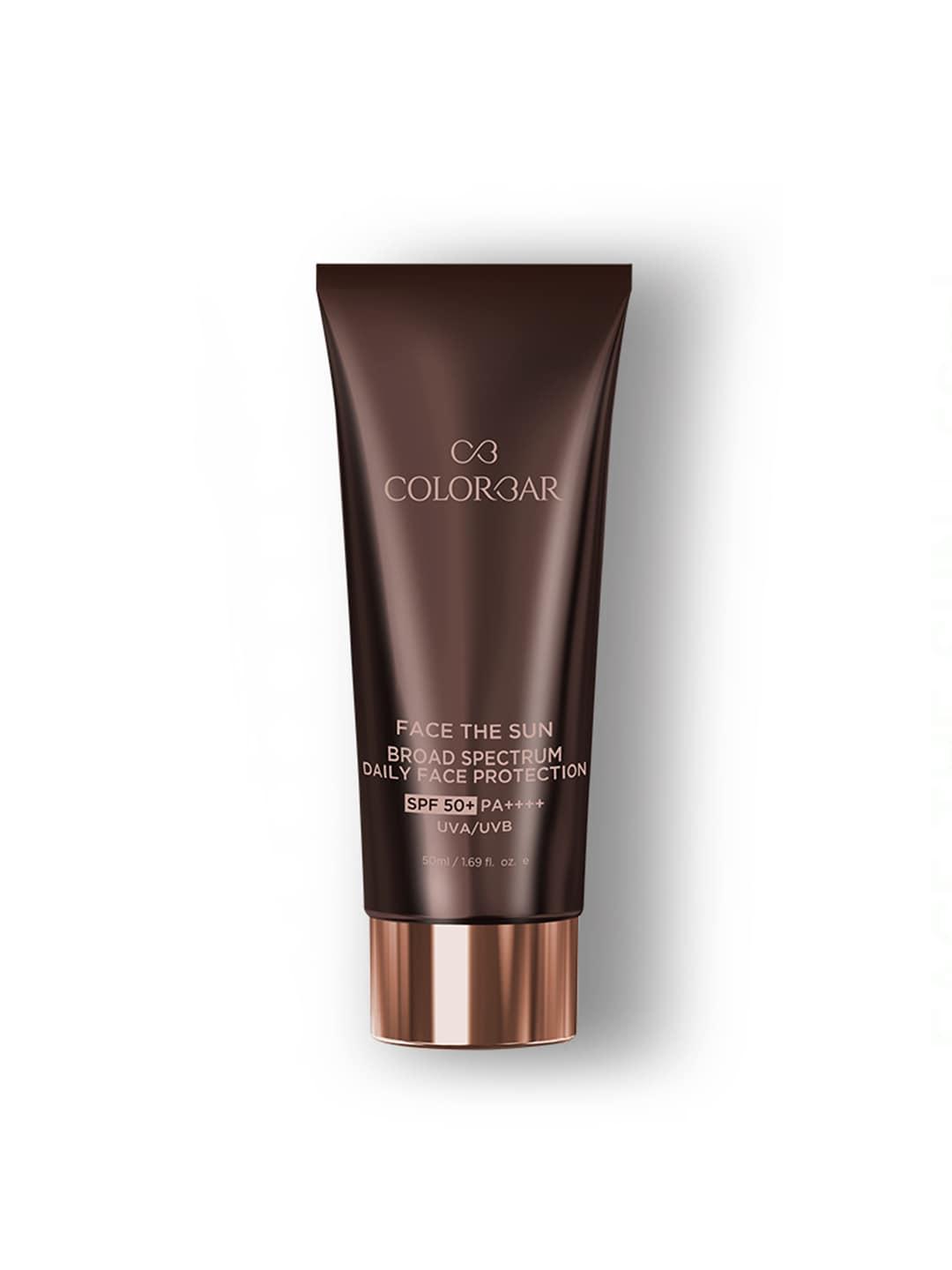 colorbar face the sun broad spectrum spf 50+ pa++++ daily face protection sunscreen - 50ml