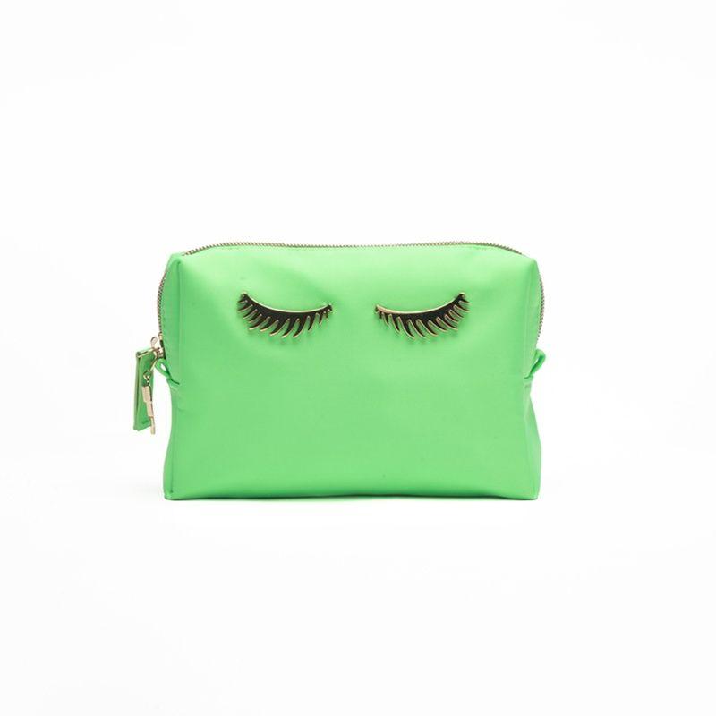 colorbar lips & lashes small pouch - neon green