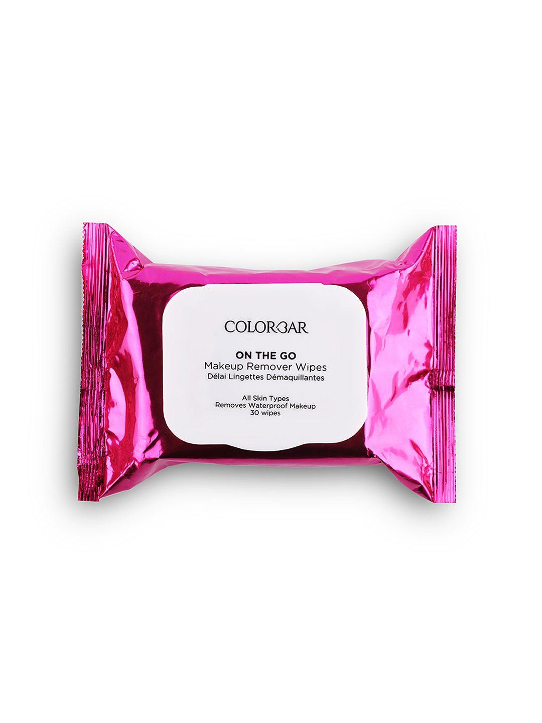 colorbar on the go makeup remover wipes with aloe vera for all skin types - 30 wipes