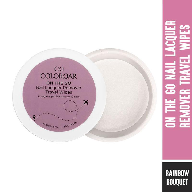 colorbar on the go nail lacquer remover wipes - rainbow bouquet