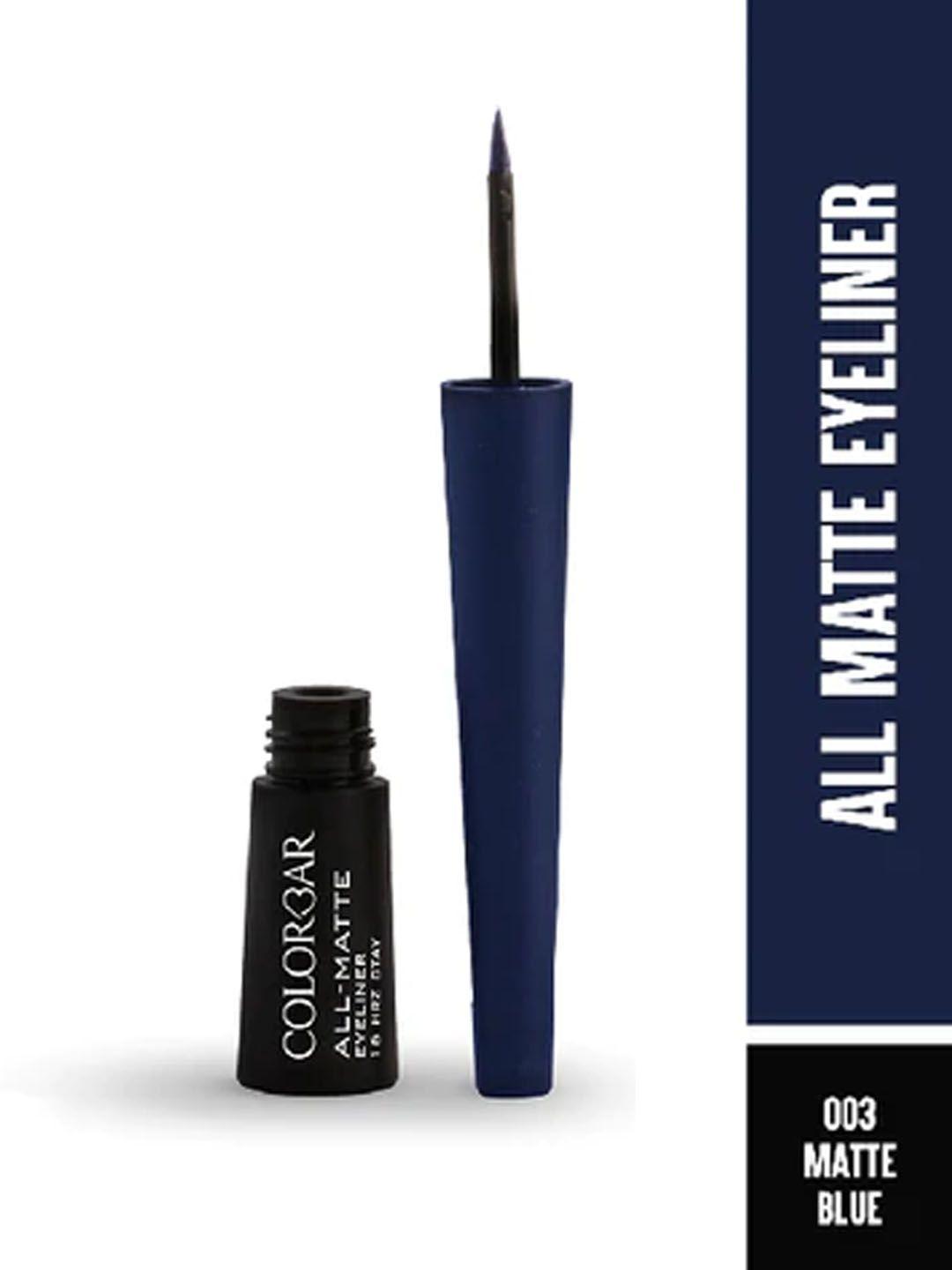 colorbar all-matte 16 hrs stay eyeliner 2.5 ml - blue 003