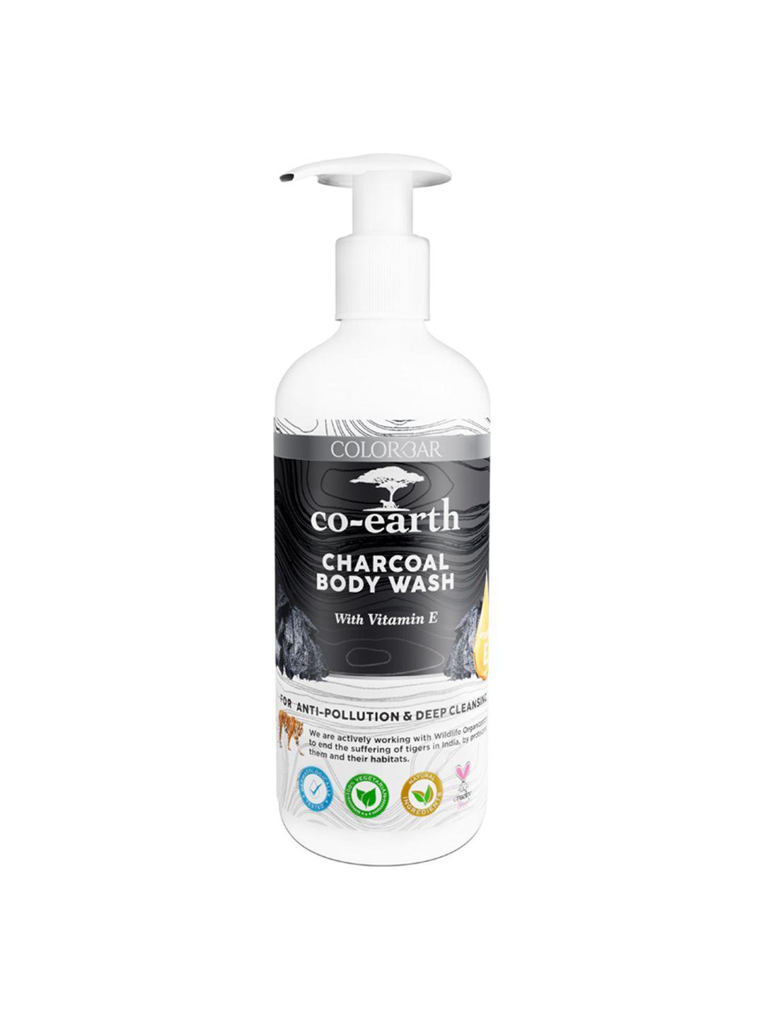 colorbar co-earth charcoal body wash with vitamin e & glycerin - 300 ml