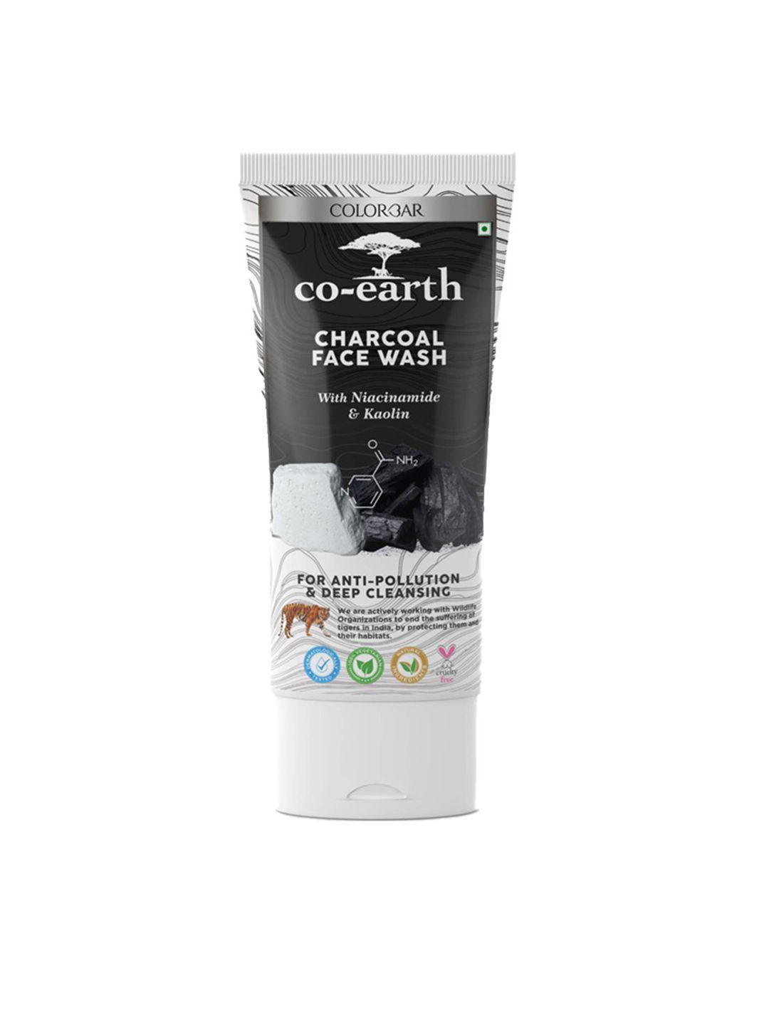 colorbar co-earth charcoal face scrub with vitamin e & kaolin clay - 100 g