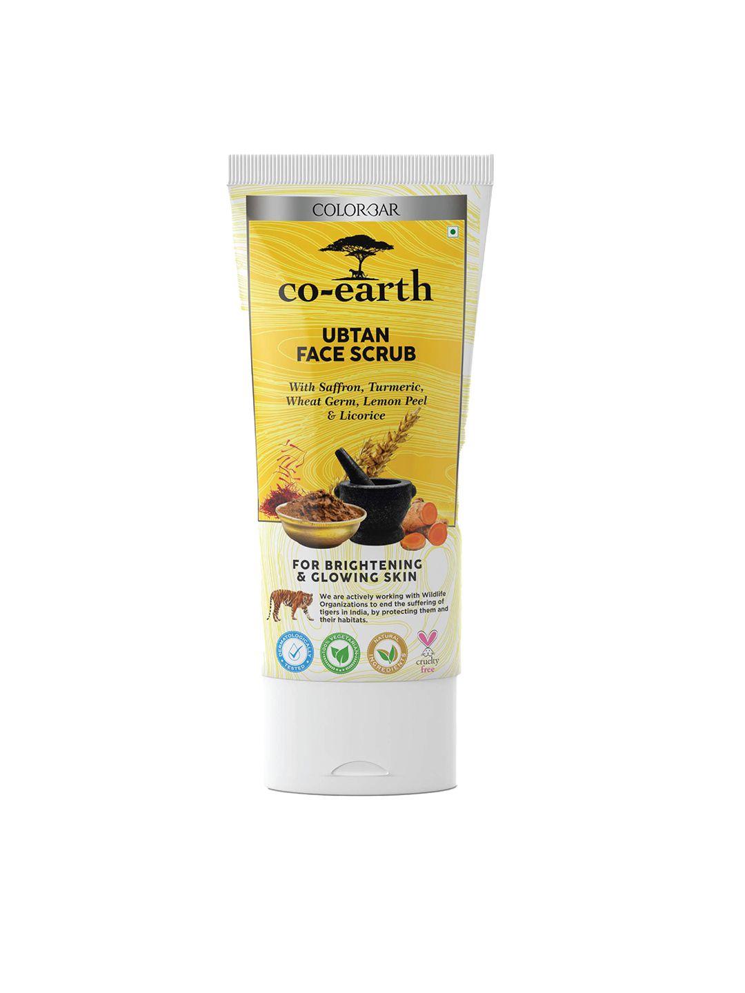 colorbar co-earth ubtan face scrub with saffron & turmeric - 100 g