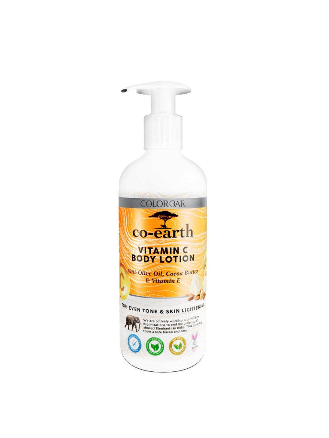 colorbar co-earth vitamin c body lotion with olive oil & cocoa butter - 300 ml