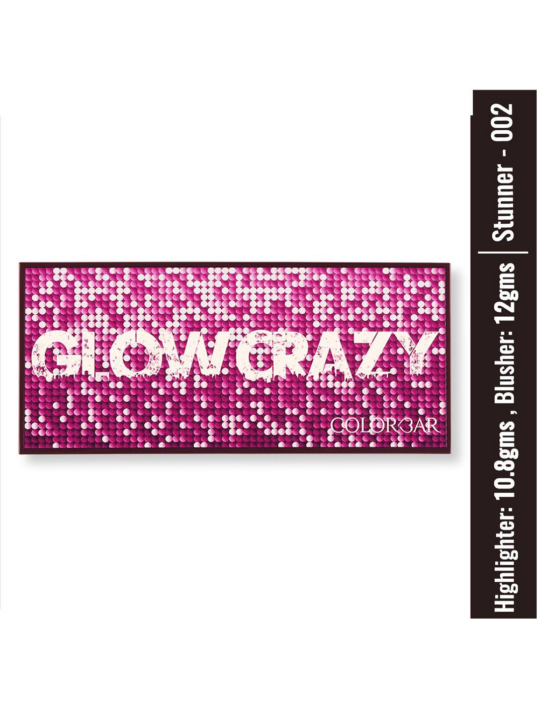 colorbar highlighter & blusher glow crazy palette - stunner 002