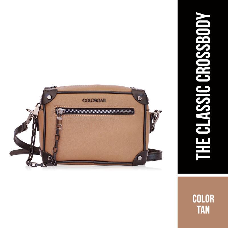 colorbar pouch the classic crossbody - tan