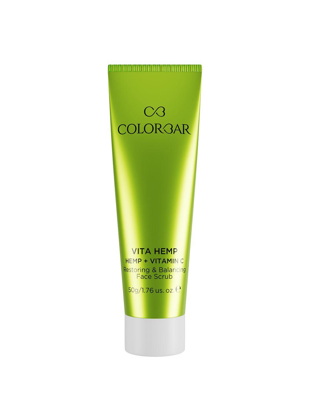 colorbar vita hemp + vitamin c restoring & balancing face scrub for all skin types - 50 g