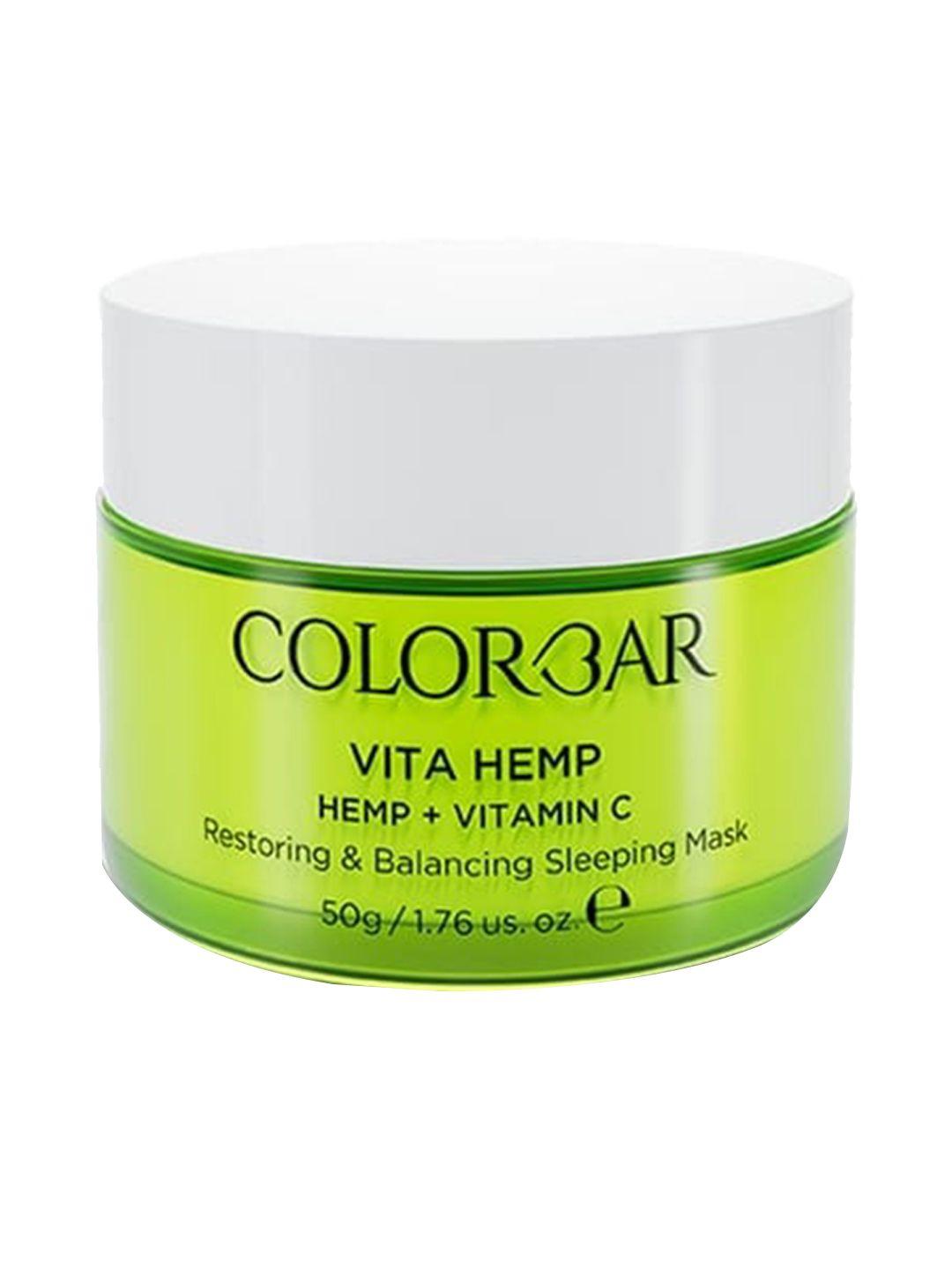 colorbar vita hemp restoring & balancing sleeping mask with vitamin c - 50g