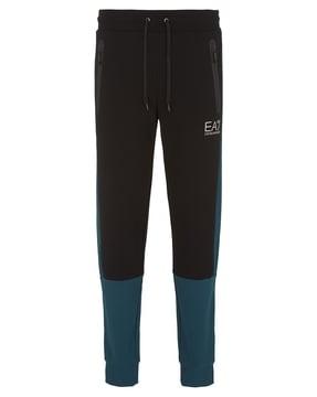 colorblock joggers with elasticated waist