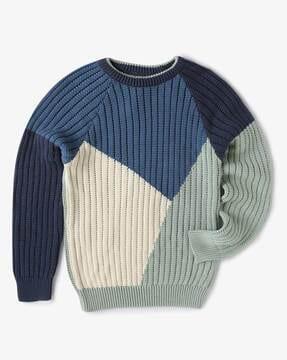 colorblock knitted sweater