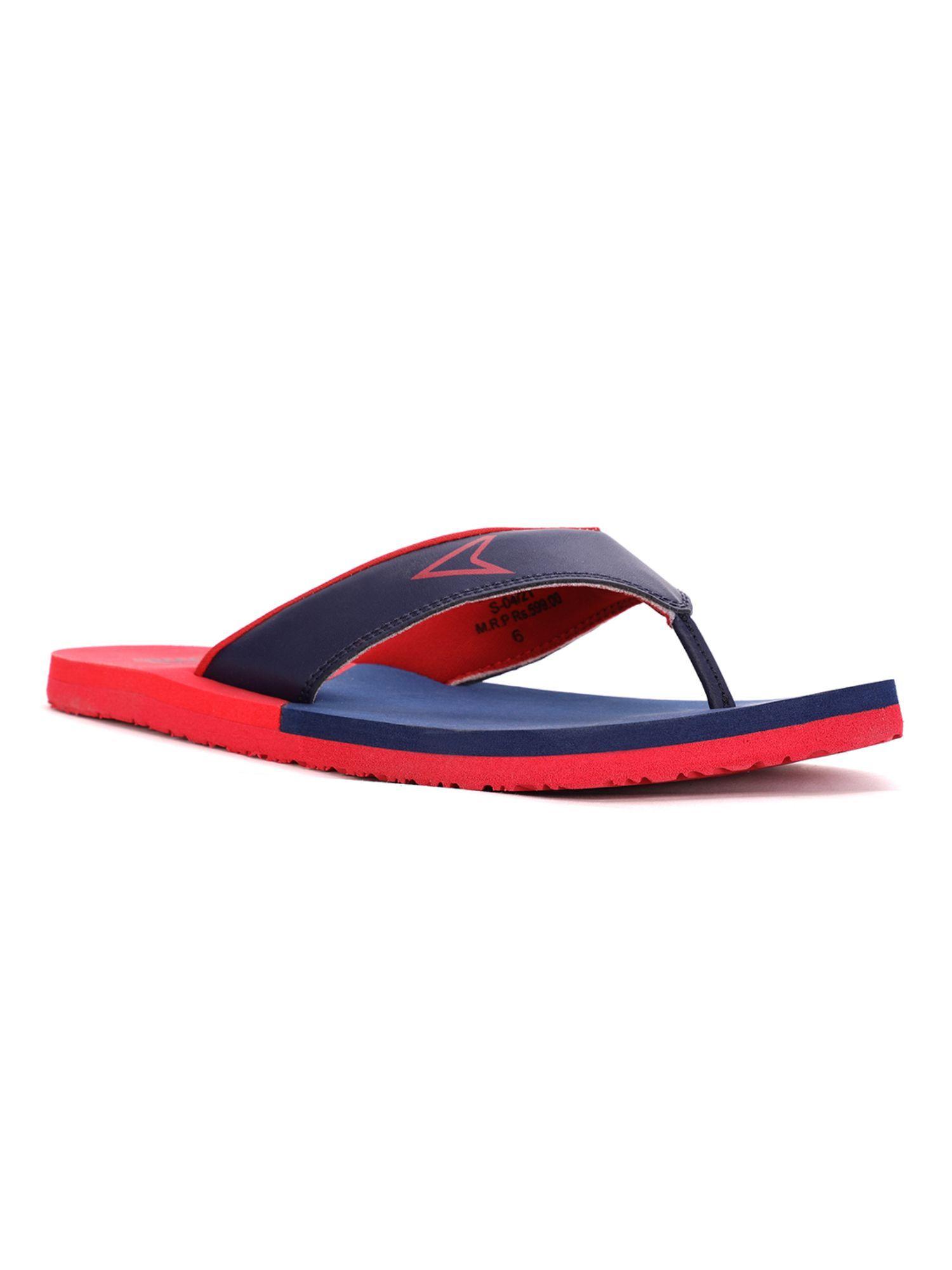 colorblock blue flip flops