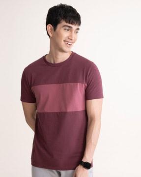 colorblock cotton t-shirt