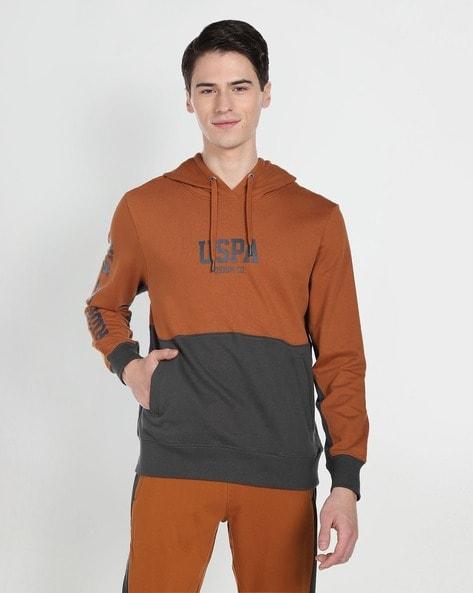 colorblock hoodie with insert pockets