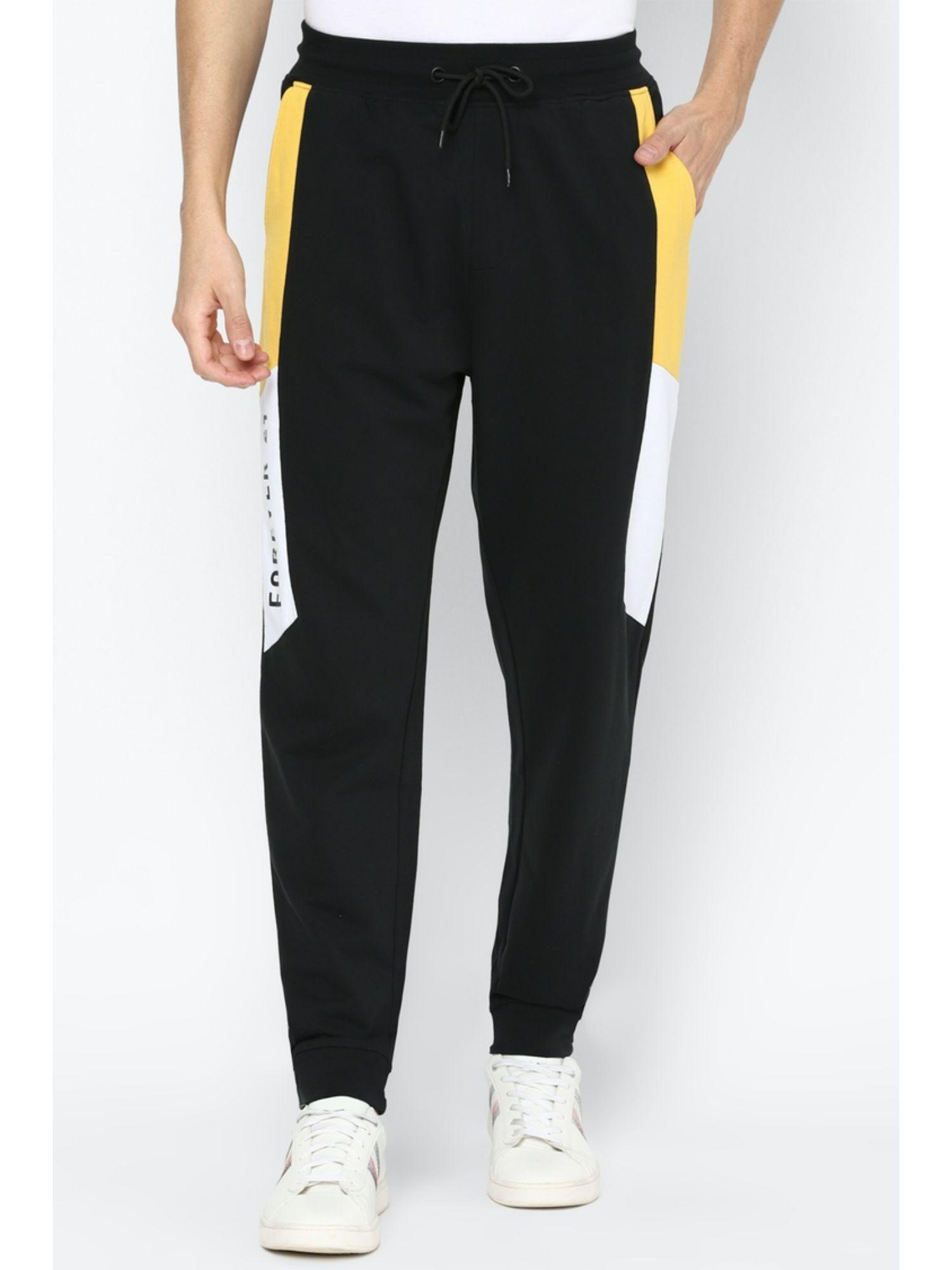 colorblock joggers black