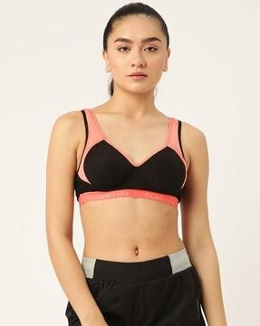 colorblock seamless t-shirt bra