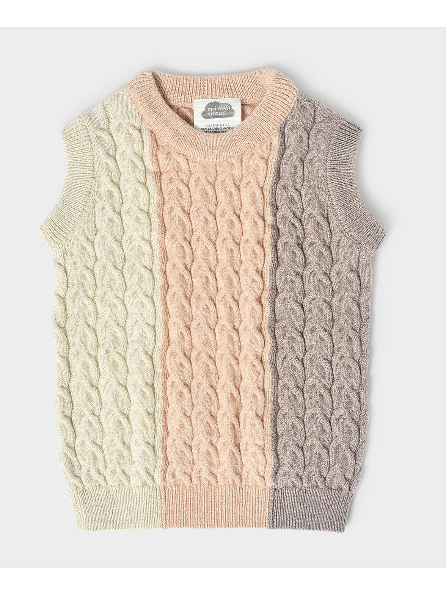 colorblock sleeveless sweater for kids