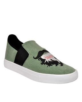 colorblock slip-on sneakers