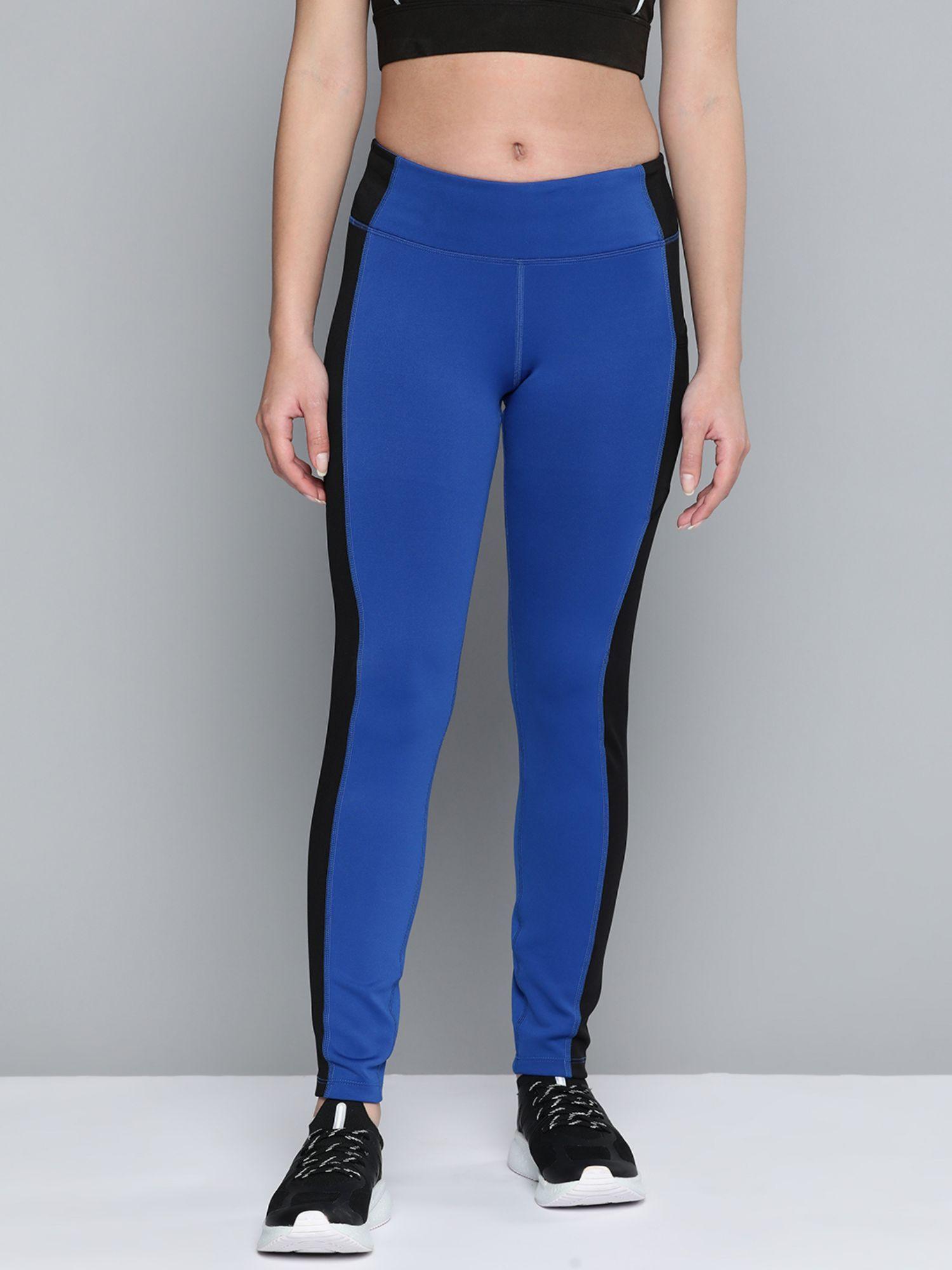 colorblock sports blue tights