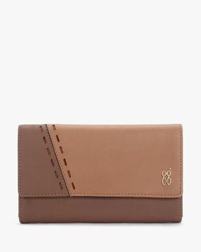 colorblock tri-fold wallet