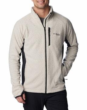 colorblock zip-front jacket with insert pocket