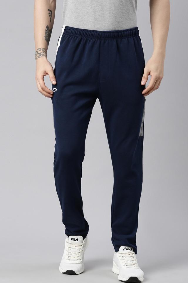 colorblocked cotton regular fit mens track pants