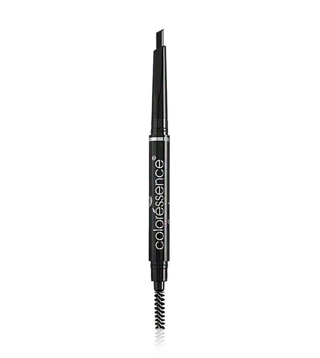 coloressence 2 in 1 dual function eye brow filling pencil with spoolie black - 0.25 gm