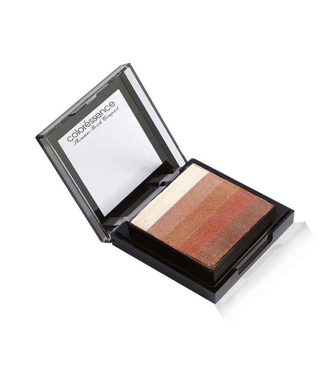 coloressence shimmer brick compact highlighter & blusher palette bronze - 15 gm