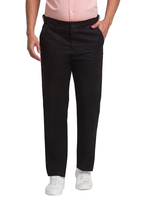 colorplus black tailored fit flat front trousers