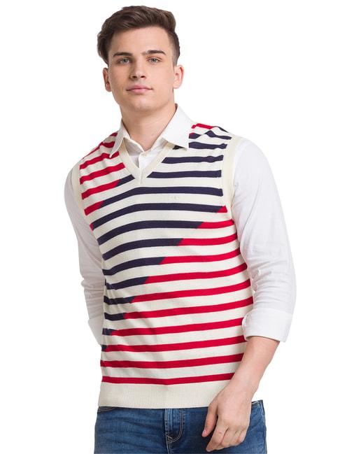 colorplus multicolor classic fit striped sweater