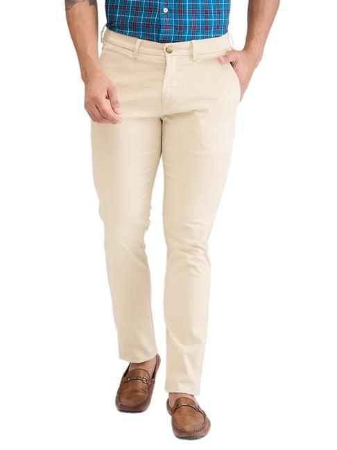 colorplus beige super slim fit trousers