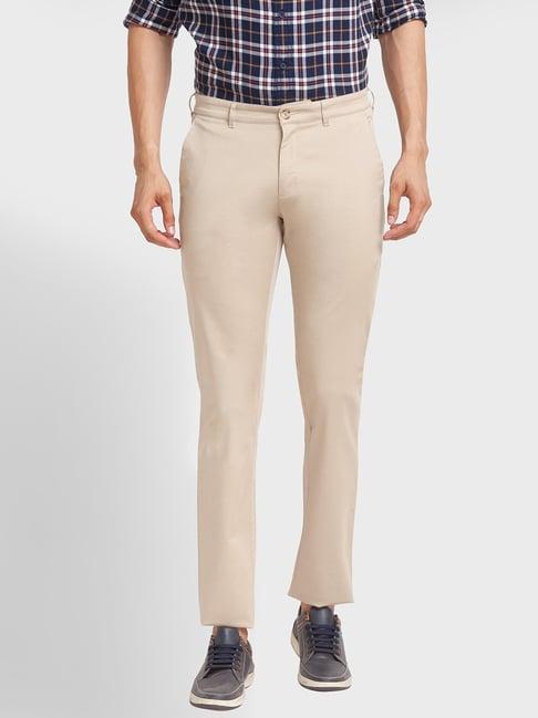 colorplus beige tailored fit trousers