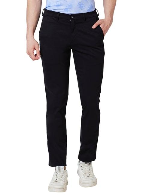 colorplus black contemporary fit trousers