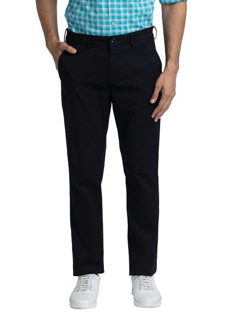 colorplus black contemporary fit trousers