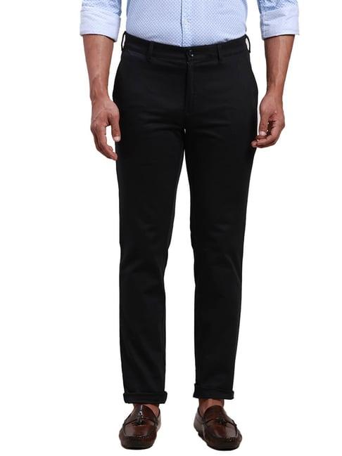 colorplus black contemporary fit trousers